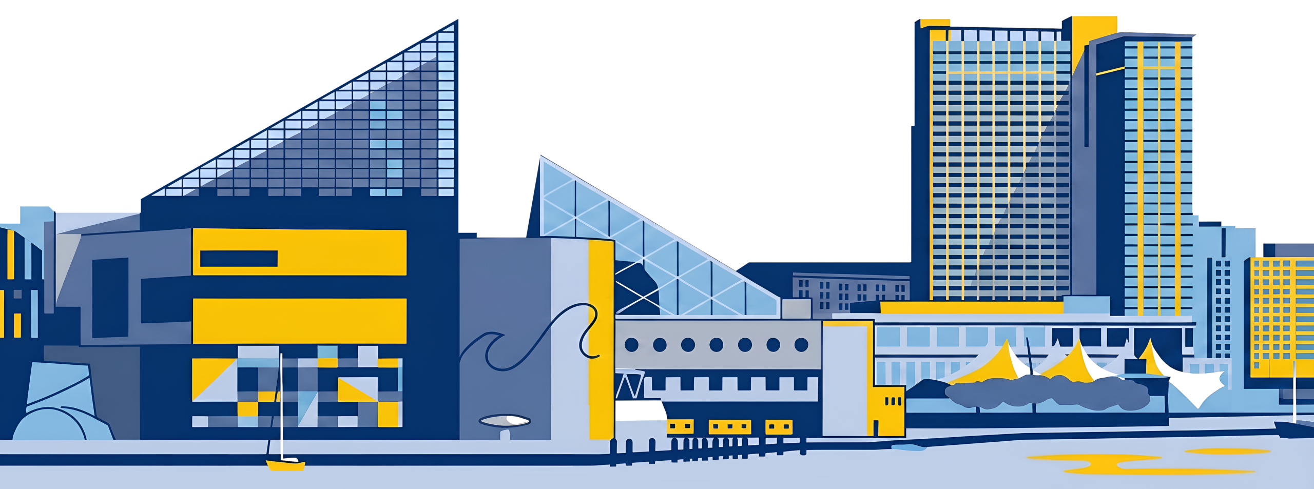 Baltimore skyline illustration